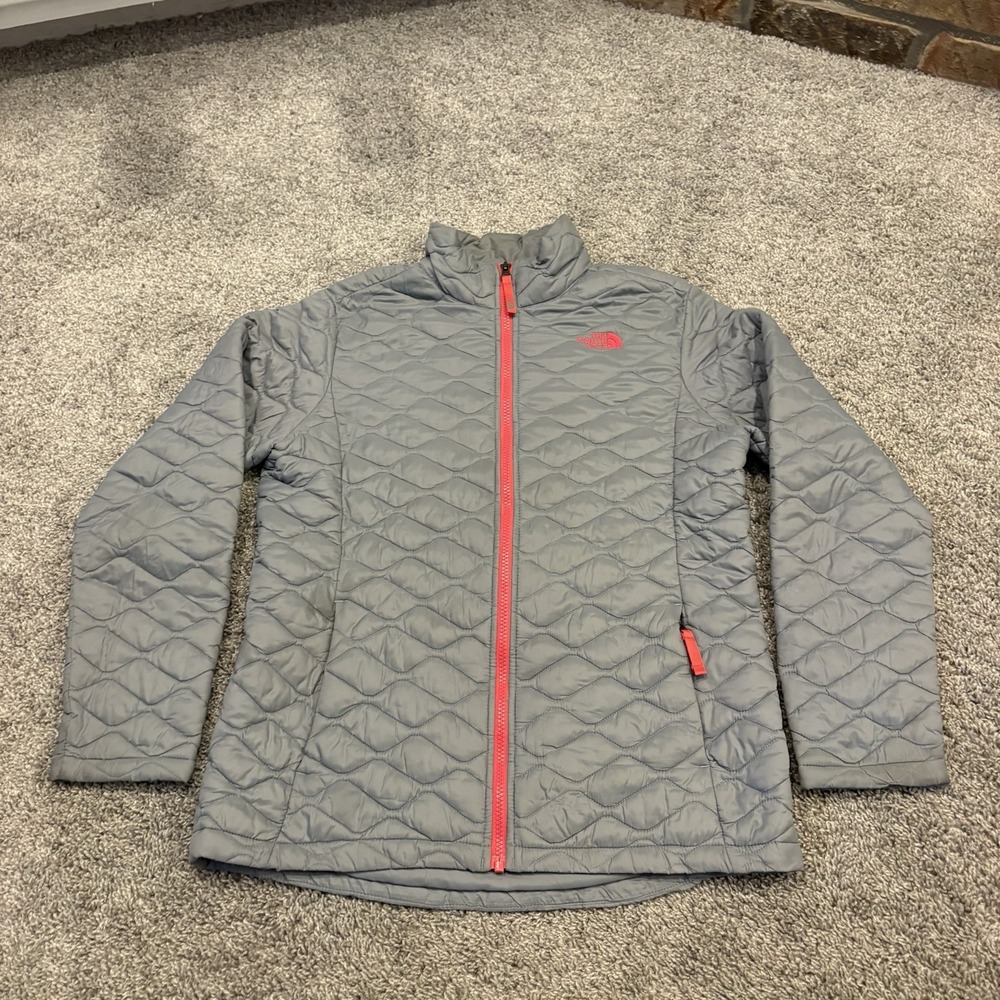 North Face Thermoball Eco Full Zip Up Jacket Girls XL (18) Can Fits Womens Small